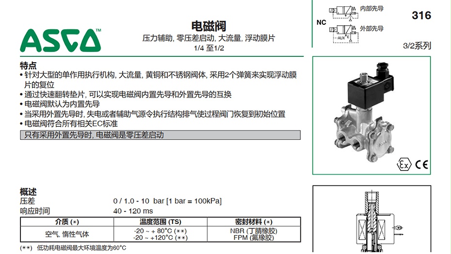 ASCO VCEFBM8316G074三通電磁閥